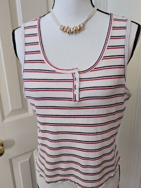 SO BRAND WOMENS JUNIOR SIZE STRIPED SUMMER TANK TOP SIZE XL